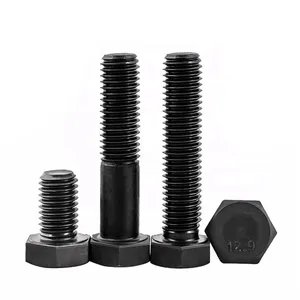 OEM Factory Manufacture Fastener Manufacturers HDG Zinc Plated Black Dacromet M3-M72 Hexagon Head Bolt With Washer And Nut