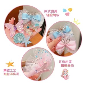 Pinces à cheveux pour filles arc sirène pour enfants Frozen Elsa Princess Super Fairy Hair Accessories - Product Image 4