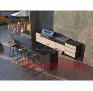 <span class=keywords><strong>Cucina</strong></span> Esterna Moderna Dorene 2025 con <span class=keywords><strong>Piano</strong></span> <span class=keywords><strong>di</strong></span> <span class=keywords><strong>Lavoro</strong></span> in Pietra Sinterizzata e Mobiletti in Vetro per Barbecue, Ideale per Appartamenti - Product Image 3