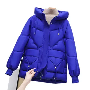 Kadınlar için pamuk-yastıklı ceket kış mid-length2023Korean stil yeni gevşek büyük boy fatmm200Cotton ceket ceket Jin