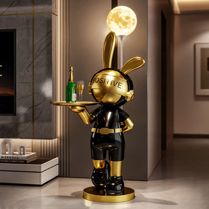 Adornos Grandes de Conejo Astronauta de Resina para Mueble de TV, Sofá, Dormitorio, Luz de Luna - Regalo de Inauguración de Casa, Artesanía de Resina, Categoría de Producto - Product Image 1