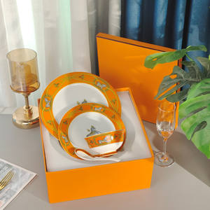 Prix d'usine, best-seller, vaisselle en porcelaine fine de marque Horse, ensemble de 4 pièces avec boîte cadeau - Product Image 2