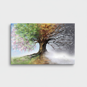 Four Seasons Tree Printed <b>Canvas</b>: Modern <b>Wall</b> Art Decor,WRAPPED <b>CANVAS</b> - Product Image 2