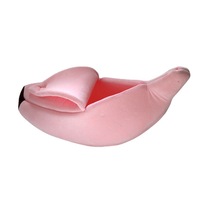 Coussin douillet en forme de banane pour animaux de compagnie, niche fermée, nid douillet en peluche pour petits chiens et chats, accessoires de sommeil chauds pour animaux.