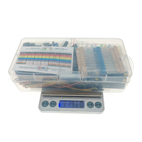 Kit de Démarrage Essentiel pour Composants Électroniques Améliorés avec Platine d'Expérimentation 830 Points, Résistances, Condensateurs, LED et Potentiomètres