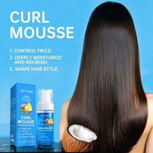 SAUVASINE Organique 120ml <span class=keywords><strong>Huile</strong></span> <span class=keywords><strong>d</strong></span>'<span class=keywords><strong>Argan</strong></span> Beurre de Karité <span class=keywords><strong>Huile</strong></span> de Noix de Coco Cheveux Curl <span class=keywords><strong>Mousse</strong></span> Moussante pour Bouclés Hydratant Nourrissant Ingrédients - Product Image 3