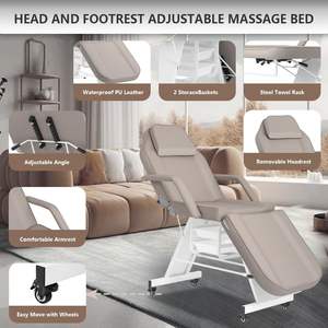 Распродажа, кровать для ресниц, современная роскошная Регулируемая на заказ, салон для спа-процедур, электрический массажный стол, косметическая Косметическая кровать для лица - Product Image 4