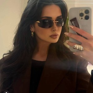 Nouvelles Lunettes de Soleil Ovales Sans Monture en PC UV400 avec Tête de Léopard en Cuivre, Tendance Transfrontalière, Luxe Léger <span class=keywords><strong>Orient</strong></span>é Vers l'Avenir, Unisexe - Product Image 5