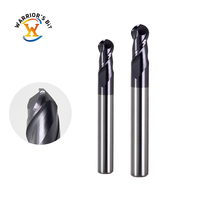 Fraise à queue sphérique spirale à 2 cannelures en carbure de tungstène Warrior's Bit 3.175mm 4mm 6mm pour routeur CNC, fraiseuse à métaux, OEM de haute qualité