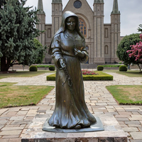 Grave Yard Tombstone Personnalisé Religieux Église Catholique Sculpture Sainte Mère Théodore Guerin Statue En Bronze Coulé