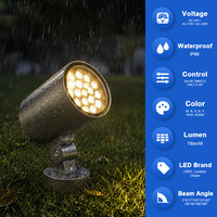 Projecteur LED avec puce COB 60W, étanche IP65, éclairage extérieur pour murs de bâtiments, aménagement paysager, application pour jardins et bâtiments