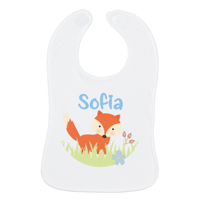 Regalo di nascita: Posate per bambini Puresigns Woody (4 pezzi) con incisione + bavaglino con nome Volpe - Product Image 2