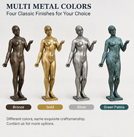 Sculpture figurative tridimensionnelle en bronze BSA, statue d'art en métal représentant une femme pour la décoration de galeries d'art et de villas