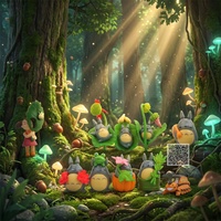 Mini Waldgeist-Figuren Plastik Anime Waldkreaturen Set von 10 Schreibtisch-Dekorationen Terrarium Diorama Gachapon Füller Gacha Preise