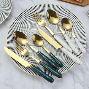 Modern Luxury Nordic Stainless Steel Flatware Set <b>Mirror</b> Green Ceramic Handle for Family Kitchen Party Use Restaurant Quality - Product Image 5