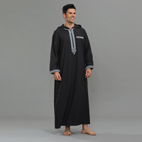 Jubbah de qualité supérieure, vente directe d'usine, Dubaï, Maroc, Kandura, vêtements musulmans, Djellaba homme avec capuche