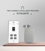 Receptor Universal de 2 Canales, 12V, Wifi, Aplicación Inteligente Tuya, Transmisor y Receptor de Control Remoto de 433mhz para Puerta de Garaje
