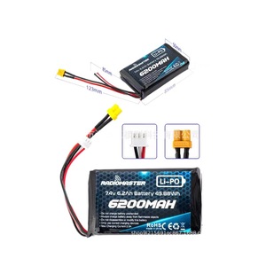 Batería Li-Po Radiomaster 7.4V 6200mAh 2S para modelo de dron RC - Product Image 1
