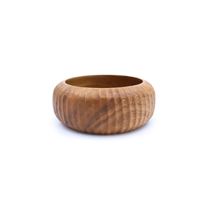 Juego de tazones de madera de suar acacia, ecológicos, aptos para alimentos y bellamente tallados, ideales para servir o como un regalo único de madera natural. - Product Image 2