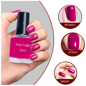 10ml melocotón rosa fresa marrón rojo y negro <span class=keywords><strong>Henna</strong></span> esmalte de uñas maquillaje resistente al agua de Nature Plant certificado Halal - Product Image 4