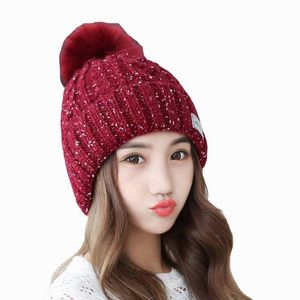 XIANGYU 2025 vente chaude hiver <span class=keywords><strong>bonnet</strong></span> chapeau pompons épais polyvalent Plus velours épaissi chaud <span class=keywords><strong>bonnet</strong></span> hiver tricot femmes chapeaux - Product Image 5
