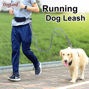 Correa elástica para perros con manos libres ecológica, <span class=keywords><strong>collar</strong></span> de entrenamiento táctico retráctil personalizado con LED y patrón de animales - Product Image 2