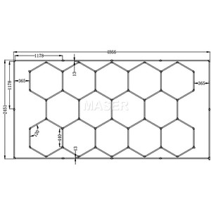 Lumière <span class=keywords><strong>de</strong></span> travail hexagonale en nid d'abeille 220v pour les lumières <span class=keywords><strong>de</strong></span> <span class=keywords><strong>garage</strong></span> <span class=keywords><strong>LED</strong></span> <span class=keywords><strong>de</strong></span> magasin <span class=keywords><strong>de</strong></span> beauté <span class=keywords><strong>de</strong></span> voiture avec la caractéristique variable du système <span class=keywords><strong>de</strong></span> grille <span class=keywords><strong>de</strong></span> la gradation en continu 14 - Product Image 6