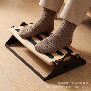 Reposapiés Ajustable de Madera Maciza, Forma Triangular, Diseño Minimalista, para Oficina - Product Image 3