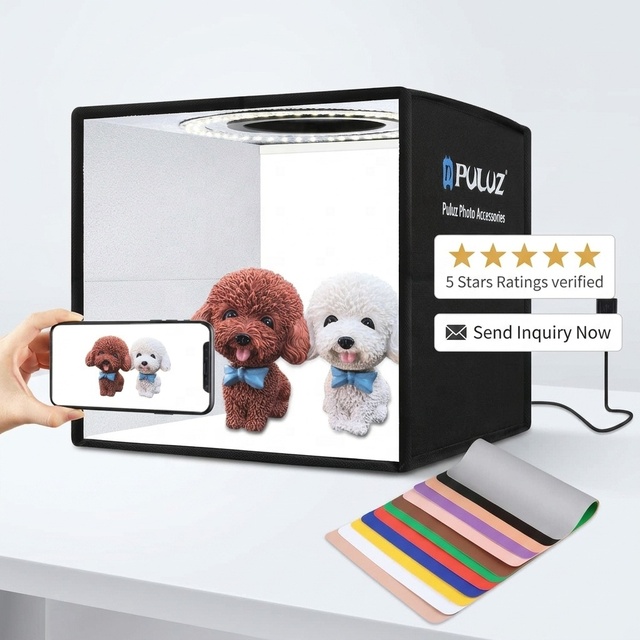 Lower Price Light Box 25cm Mini Photo Studio Box for Small Item Photography Accessories Photo Light Box With FREE 12 Backdrops
