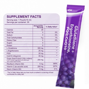 เครื่องดื่มกลูต้าไธโอนวีแกน ปราศจาก GMO ผสม PQQ และ CoQ10 แบบลิโปโซม  อาหารเสริม  ลดราคาพิเศษ - Product Image 2