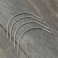25 pièces C Style aiguille de tissage pour outils d'extension de cheveux trame Type de tissage fil incurvé couture Salon aiguille de tissage