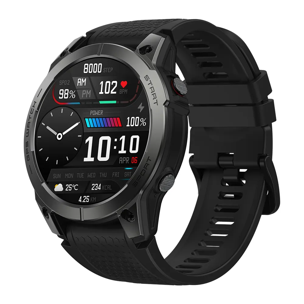 Zeblaze Premium GPS Smart Watch Ultra HD AMOLED Display GPS incorporado Hi-Fi Bluetooth Llamadas telefónicas Zeblaze Stratos 3