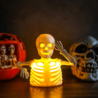 Halloween leuchtende Dekorationen Kürbis & Skelett LED Kerzenlicht mit Batterien Festliche Weihnachts bedarf