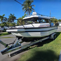 Bateau en aluminium Gospel 25 pieds/7,5 m, bateau de pêche en aluminium soudé facile à construire, à vendre avec certification CE, fourni directement par l'usine