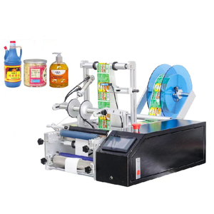 Machine d'étiquetage semi-automatique pour bouteilles rondes SLB-200 avec détection intelligente par fibre optique pour l'industrie agroalimentaire - Product Image 2