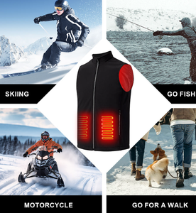 Chaleco calefactor informal de invierno para hombre con carga USB, chaqueta cálida ajustable con calefacción por infrarrojos lejanos. - Product Image 3