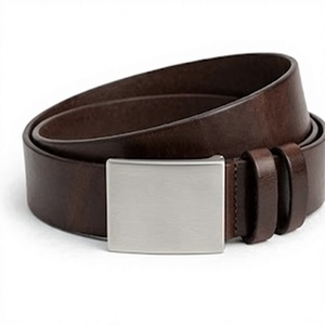 Cinturón de Cuero Vacuno Sólido Premium para Hombre de M Ahmed Enterprises, Hebilla de Aleación de Zinc de Una Sola Pieza, Correa Casual de Vestir Hecha a Mano OEM - Product Image 4