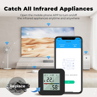 Control Remoto Universal Inteligente con Wi-Fi e Infrarrojos Graffiti, Sensor de Temperatura y Humedad con Batería, Control por Aplicación, Uso en Interiores del Hogar