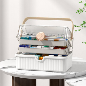 Family Medicine Pill Car Survival Camping <strong>Chest</strong> Compartments <strong>Storage</strong> Care Medical First Aid Box - Product Image 2