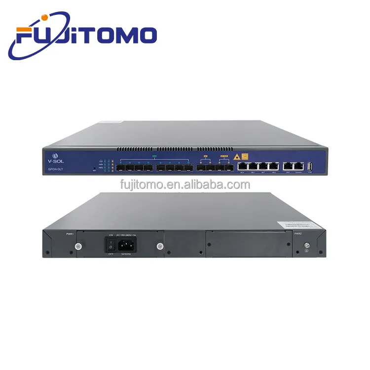 Vsol V1600D V1600D4-DP mini 4 port 8 port 16 port Epon Gpon OLT V1600G1-B Gpon avec Classe C + + C + + + SFP 1G 10G Fujitom Vsol BTA