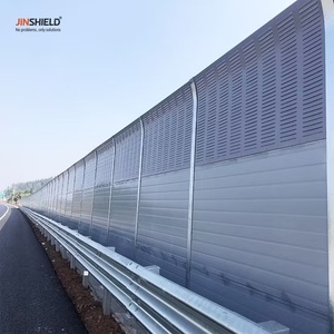 Panneaux acoustiques insonorisants de type volet en aluminium à NRC élevé pour murs anti-bruit de motorways, clôtures acoustiques imperméables à la pluie - Product Image 4