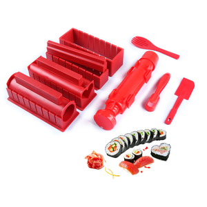Juego de utensilios de cocina para <span class=keywords><strong>Sushi</strong></span>, Kit de utensilios para hacer <span class=keywords><strong>Sushi</strong></span> de uso fácil para <span class=keywords><strong>principiantes</strong></span>, color rojo, superventas - Product Image 1