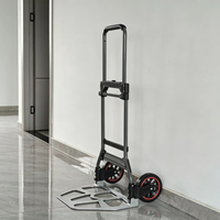 Carrito de Mano Plegable para Ahorrar Espacio, Plataforma Plegable con Asa Telescópica, Carro de Equipaje Portátil para Uso Comercial