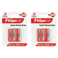 Batería de Carbono-Zinc de Alto Rendimiento de 1.5V AAA con Cubierta de PVC para Control Remoto, Linterna, Cámara, Juguete, Reloj