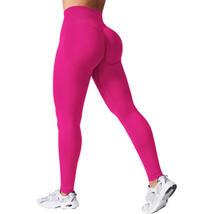 Leggings de sport OEM personnalisés de haute qualité, coupe en V, avec effet push-up et froncé pour le fessier, pour femmes, idéaux pour le yoga et la gym - Product Image 1