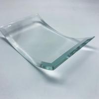 Panneau de verre trempé incurvé transparent et incolore pour garde-corps de salle de bain décoratif, escalier, porte, fenêtre, mur rideau 6mm