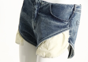 OUDINA Fashion Hot Girl Large tasche pantaloni donna Short Denim donna Jeans Shorts - Product Image 3