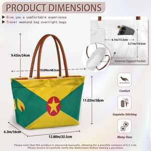 Borsa a Tracolla Casual da Donna in PU, con Motivo Artistico Ispirato a Grenada, per Viaggi e Uso Quotidiano - Product Image 6