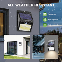 Lampes solaires de sécurité puissantes à 100 LED, détection de mouvement, 3 modes, étanches, pour extérieur, jardin, mur, éclairage nocturne