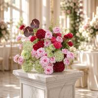 Boule de fleurs artificielles multicolores pour centre de table de mariage, fête d'anniversaire, événement extérieur, décoration de table